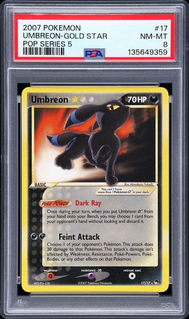 Umbreon Gold Star PSA 8