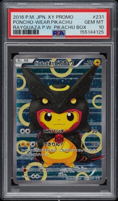 Poncho Wear.pikachu PSA 10