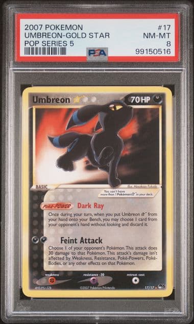 Umbreon Gold Star PSA 8