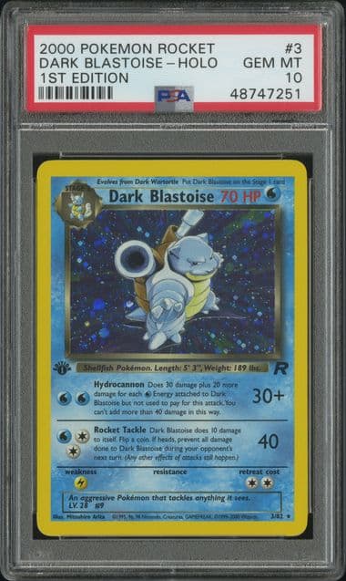Dark Blastoise Holo PSA 10
